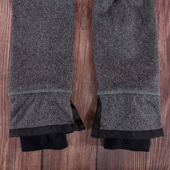 Ivivva Girls Size 10 Gray Business Wrap Fleece Lined Jacket Thumbholes Warm - Picture 8 of 15